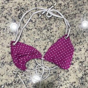 Extra support halter pink and stars bikini top